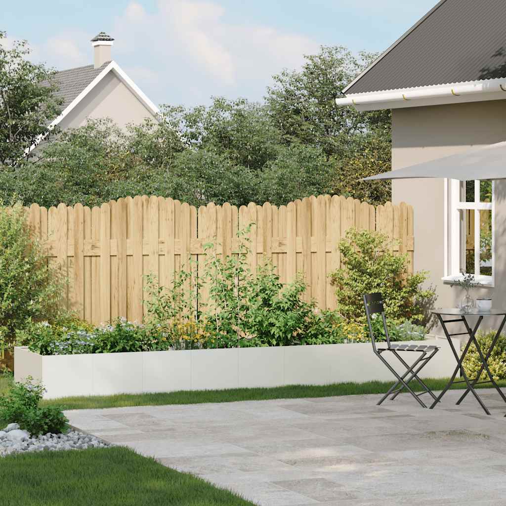 vidaXL Jardinieră alb 360x80x40 cm oțel