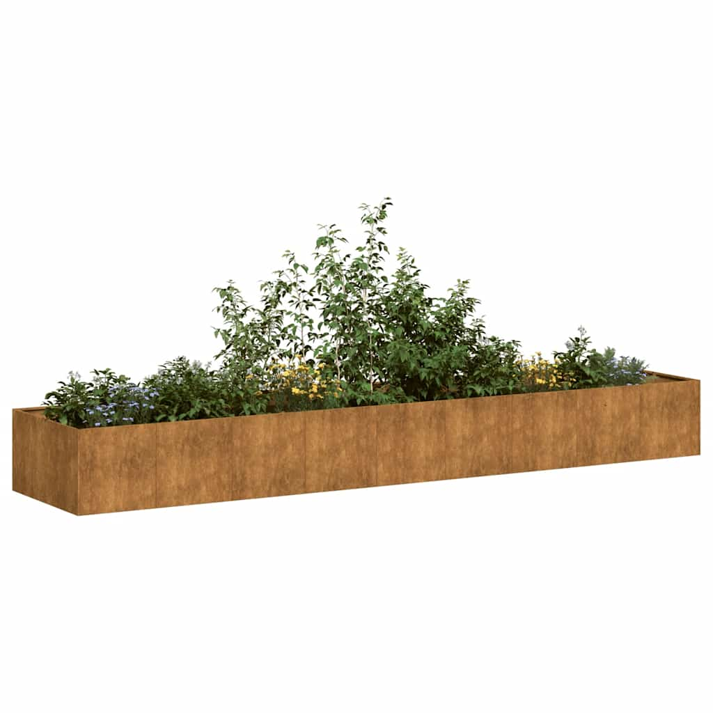 vidaXL Jardinieră Rusty 360x80x40 cm Oțel rezistent la intemperii