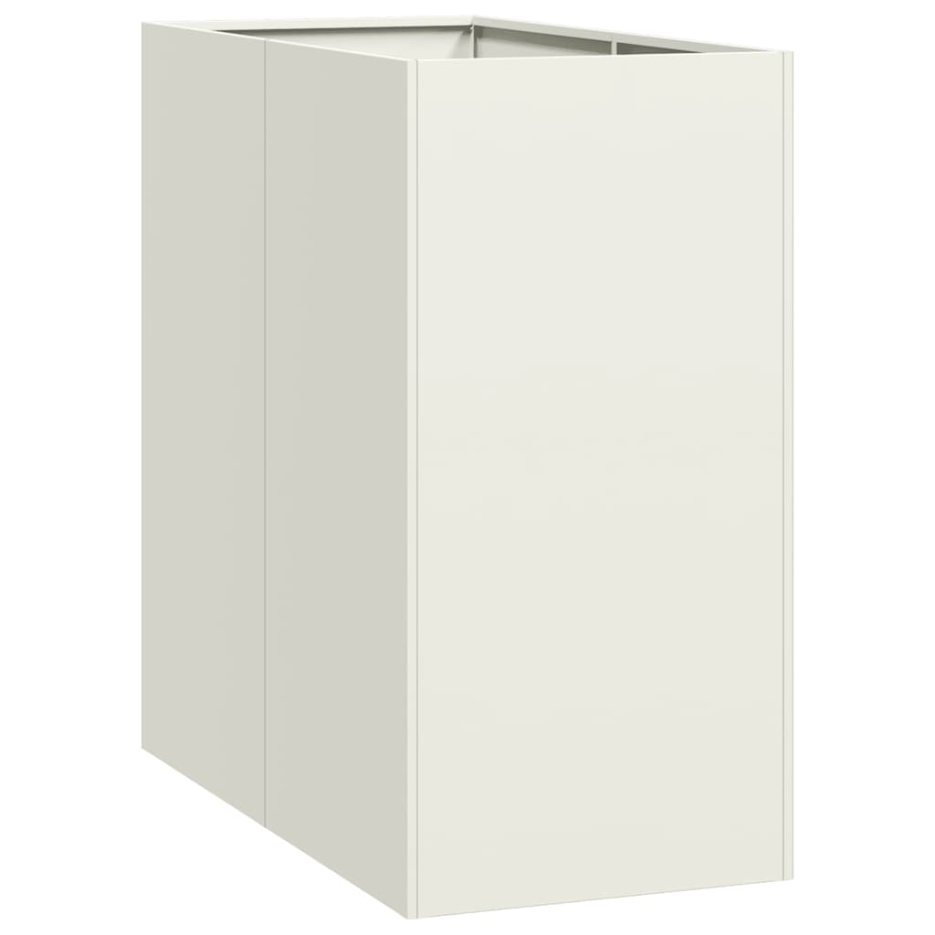 vidaXL Truhlík bílý 40x80x80 cm ocel