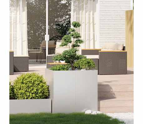 vidaXL Jardini&egrave;re 80x80x80 cm acier inoxydable