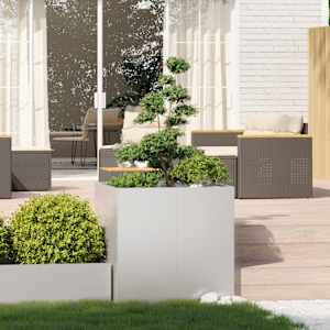 vidaXL Jardini&egrave;re 80x80x80 cm acier inoxydable