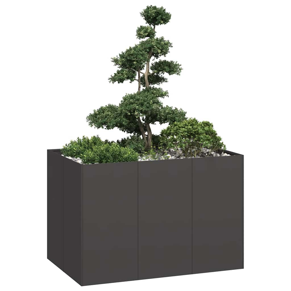 vidaXL Jardinier negru 120x80x80 cm Oțel