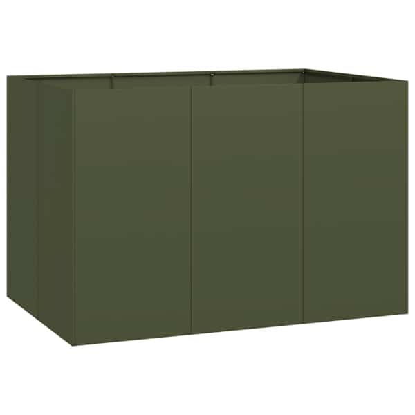 vidaXL aia taimekast, oliiviroheline, 120x80x80 cm, teras