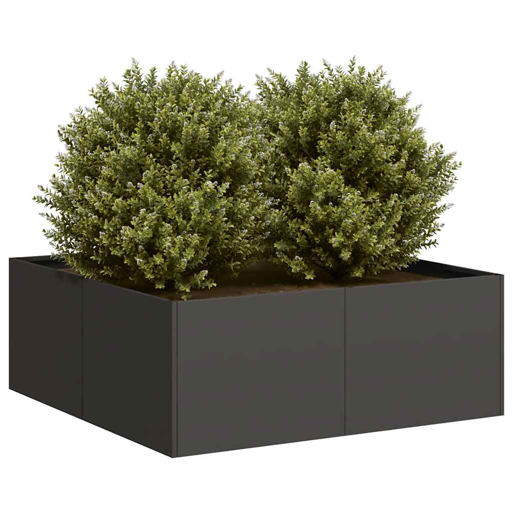 vidaXL Jardinieră Negru 80x80x30 cm Oțel