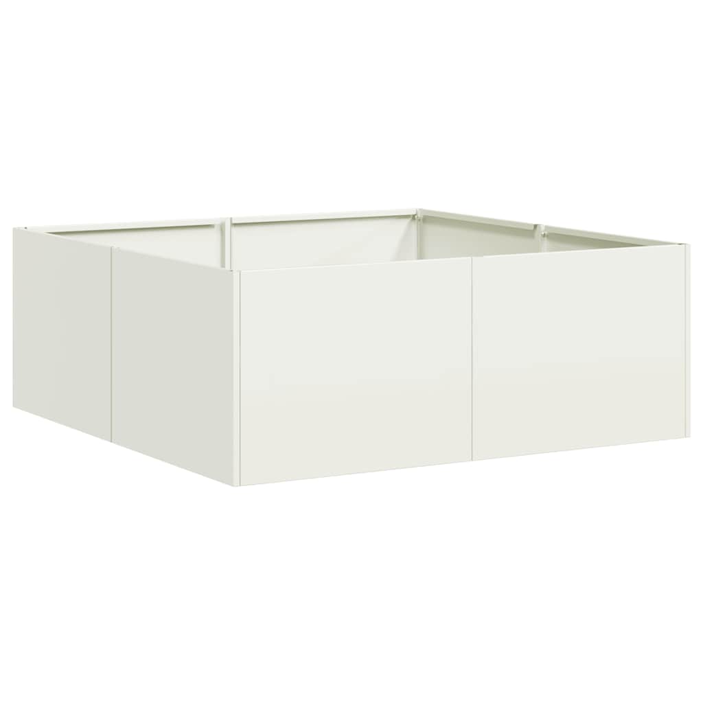 vidaXL Truhlík bílý 80x80x30 cm ocel