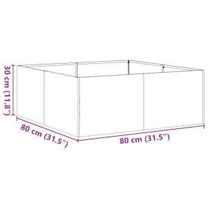 Truhlík rezavá 80x80x30 cm povětrnostně odolná ocel - obrázek 11
