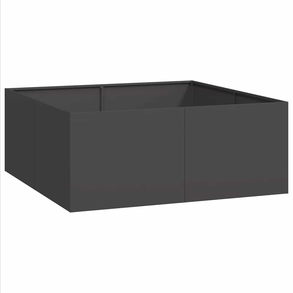 vidaXL Truhlík černý 100x100x40 cm ocel