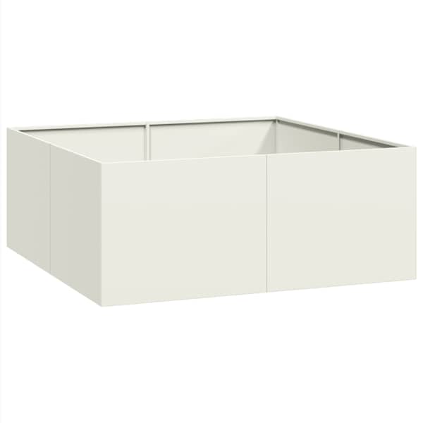 vidaXL taimekast valge 100x100x40 cm, teras