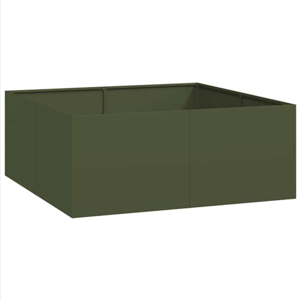 vidaXL aia taimekast, oliiviroheline, 100x100x40 cm, teras