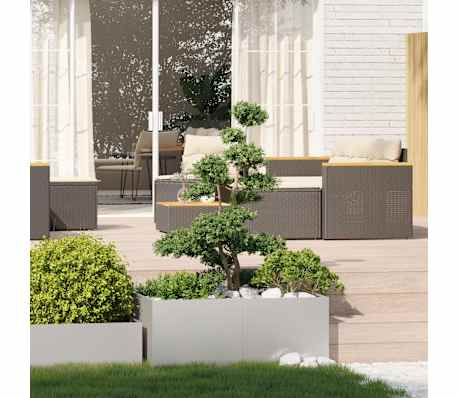 vidaXL Jardinieră 100x100x40 cm oțel inoxidabil