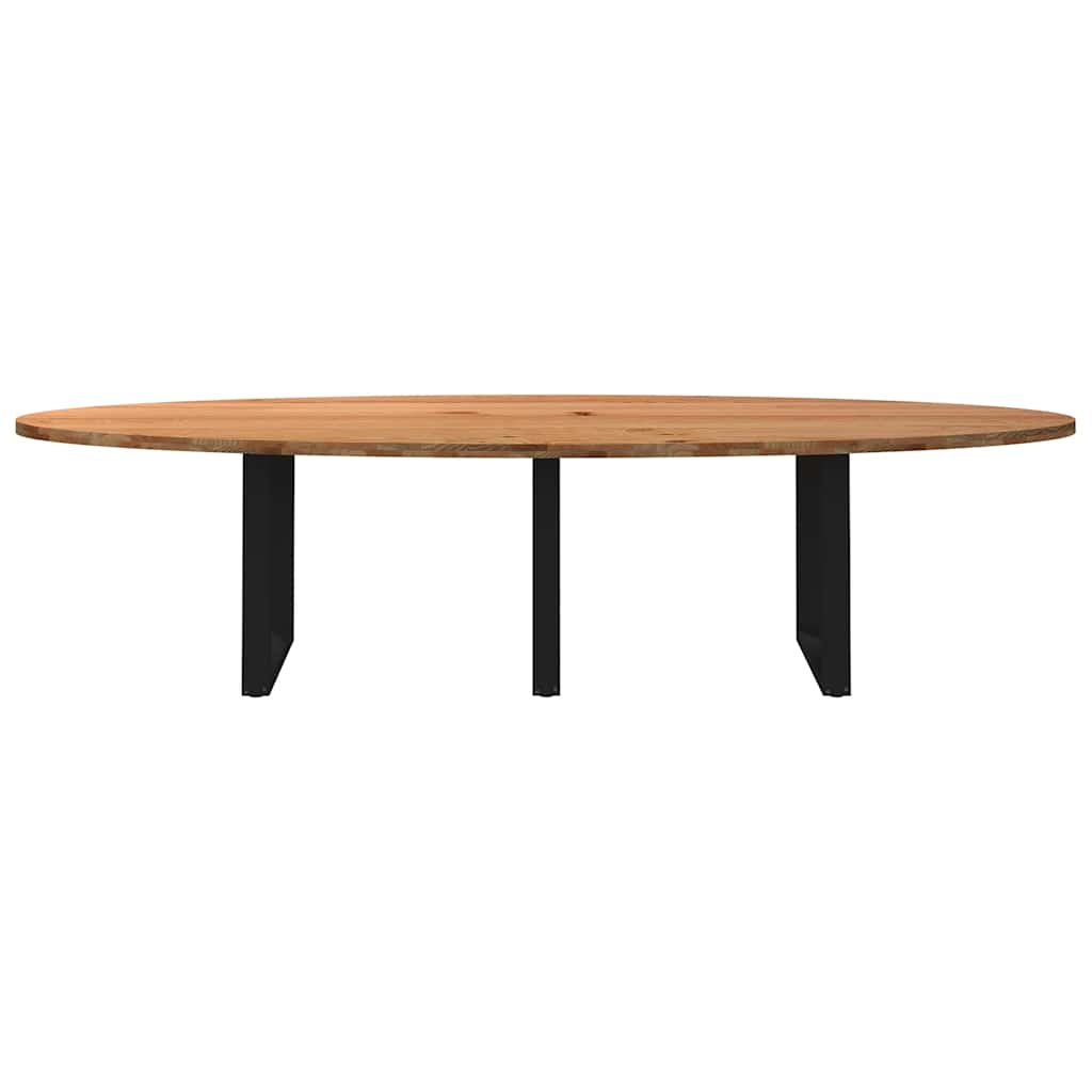 Thumbnail - vidaXL Esstisch Hellbraun 320x120x74 cm Massivholz Eiche Oval