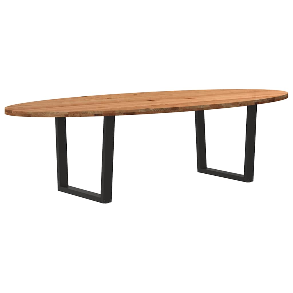 vidaXL Jídelní stůl světle hnědá 280x120x74 cm masivní dub oválný