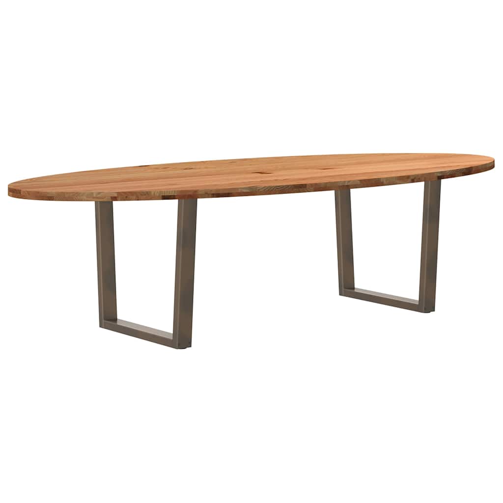 vidaXL Jídelní stůl světle hnědá 280x120x74 cm masivní dub oválný