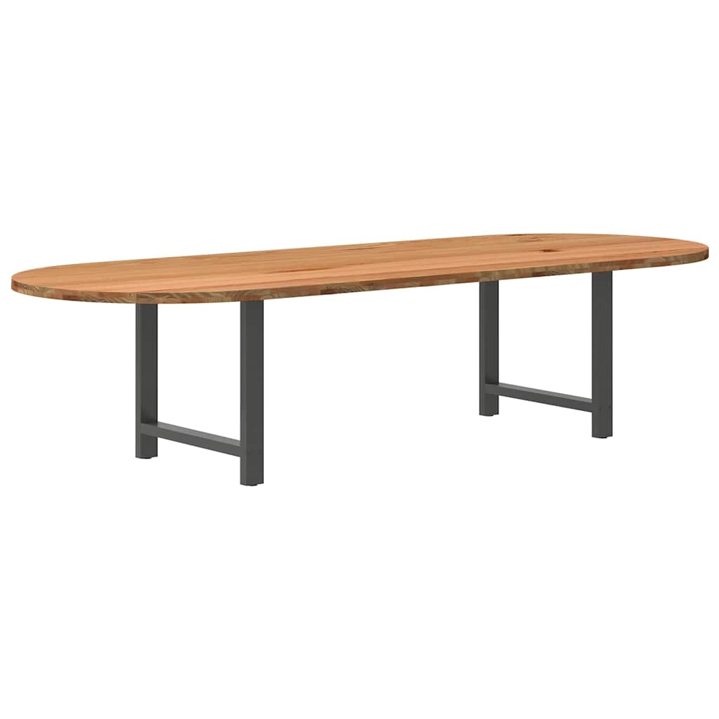 vidaXL Jídelní stůl světle hnědá 320x120x74 cm masivní dub oválný