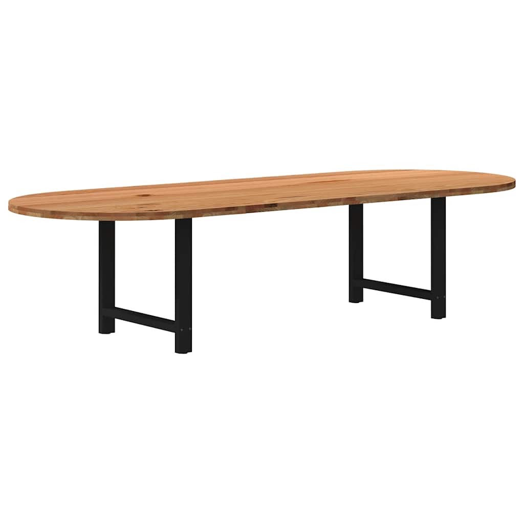 vidaXL Jídelní stůl světle hnědá 320x120x74 cm masivní dub oválný