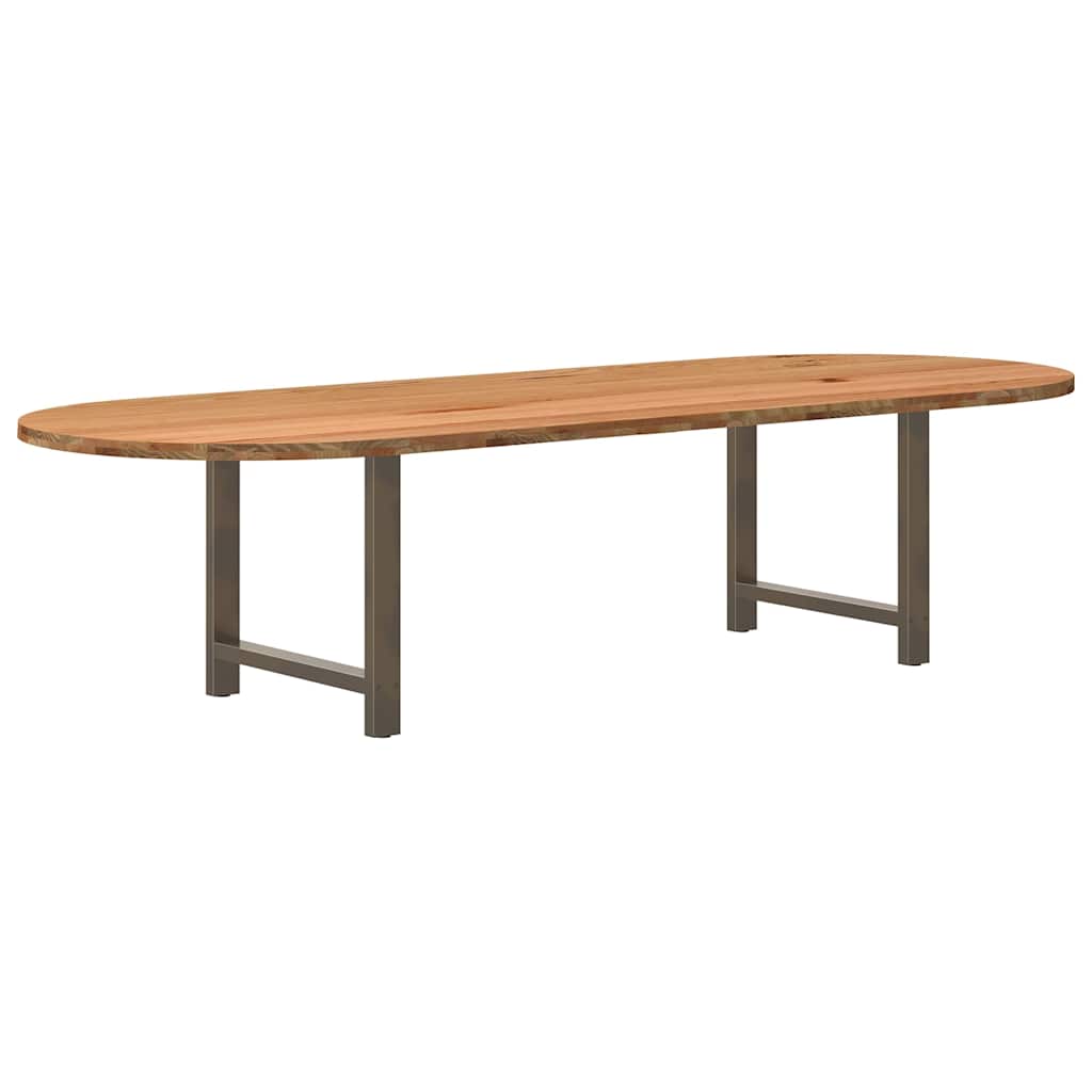vidaXL Jídelní stůl světle hnědá 320x120x74 cm masivní dub oválný