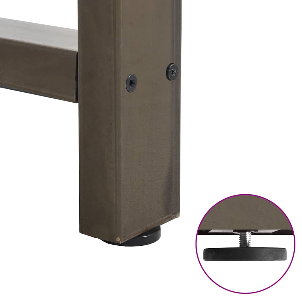 Eettafel 320x120x74 cm ovaal massief eikenhout lichtbruin image 11