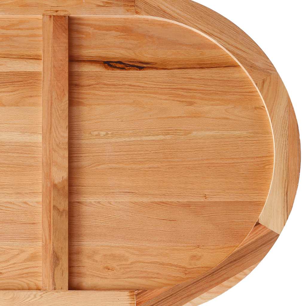 Eettafel 320x120x74 cm ovaal massief eikenhout lichtbruin image 9