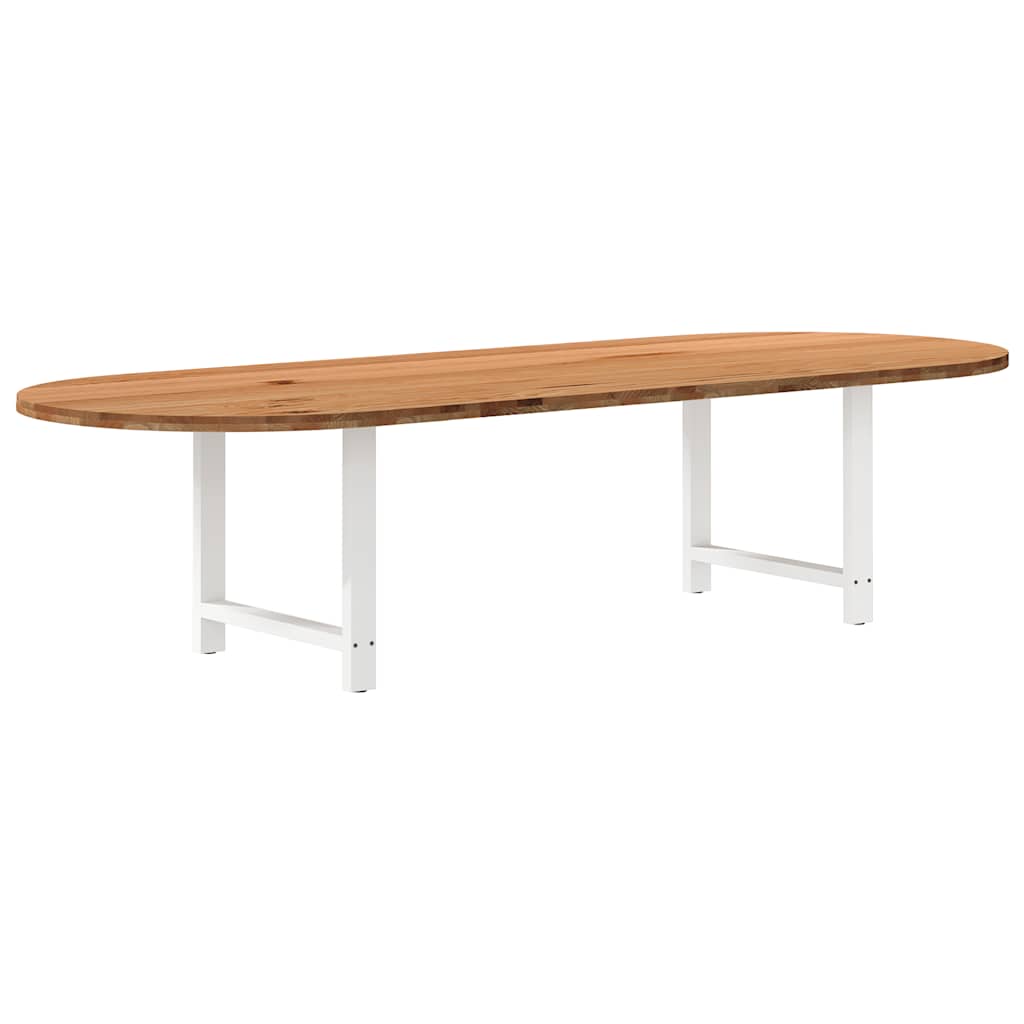 vidaXL Jídelní stůl světle hnědá 320x120x74 cm masivní dub oválný