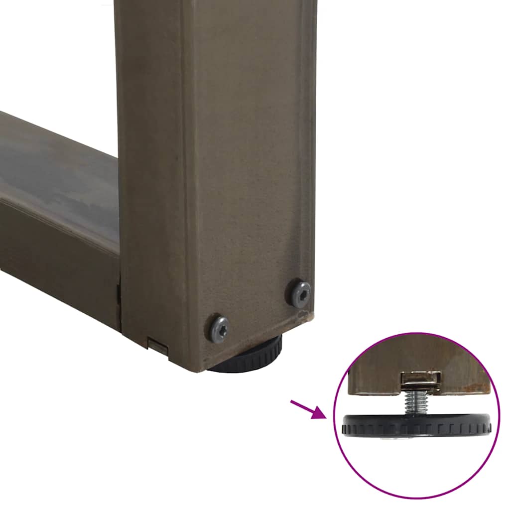 Eettafel 320x120x74 cm ovaal massief eikenhout lichtbruin image 11