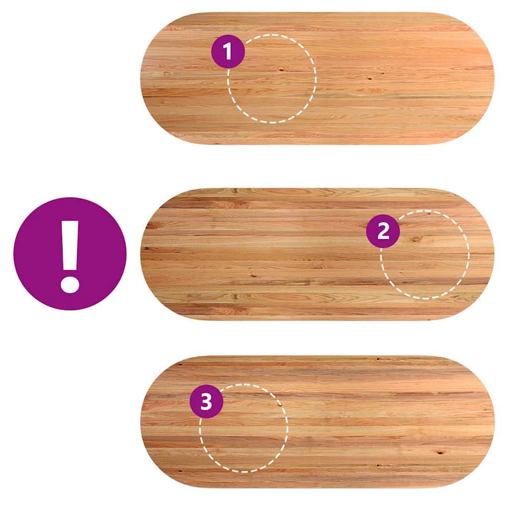 Eettafel 320x120x74 cm ovaal massief eikenhout lichtbruin image 9