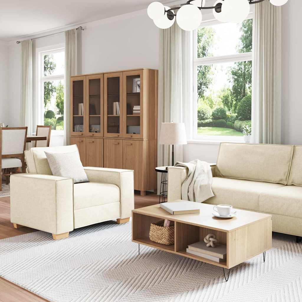 Thumbnail - vidaXL Sofa Set 3 pcs Beige 220 x 80 x 84 cm Leinenmischgewebe