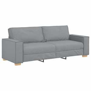 Pohovka 3 pcs Světle šedá 220 x 80 x 84 cm Lněná směs - obrázek 6