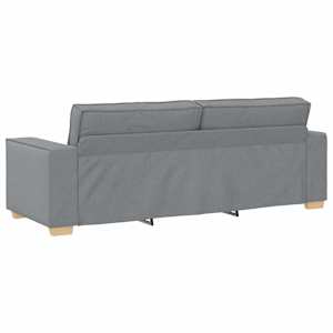 Pohovka 3 pcs Světle šedá 220 x 80 x 84 cm Lněná směs - obrázek 9