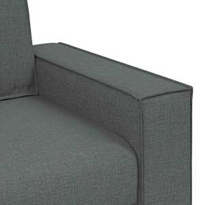 Pohovka 3 pcs Tmavě šedá 220 x 80 x 84 cm Lněná směs - obrázek 10