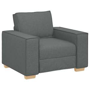 Pohovka 3 pcs Tmavě šedá 220 x 80 x 84 cm Lněná směs - obrázek 4