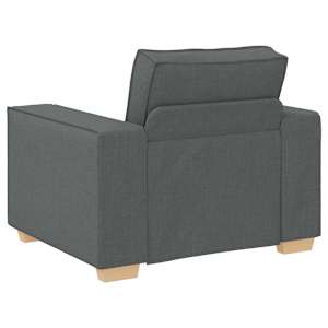 Pohovka 3 pcs Tmavě šedá 220 x 80 x 84 cm Lněná směs - obrázek 7