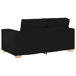 Pohovka 3 pcs Černá 220 x 80 x 84 cm Lněná směs - obrázek 7
