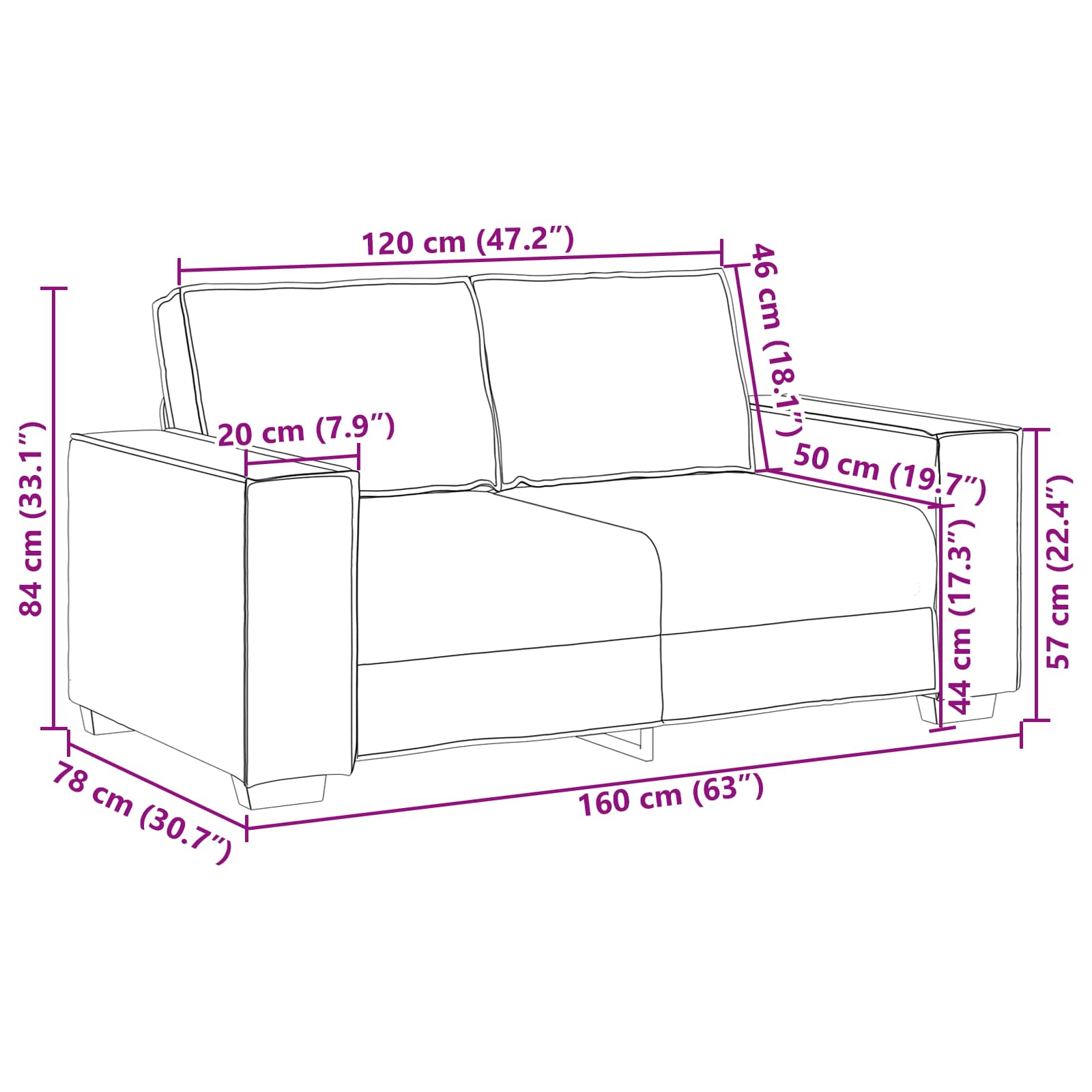 Pohovka 3 pcs Víno Červené 220 x 80 x 84 cm Lněná směs - obrázek 13