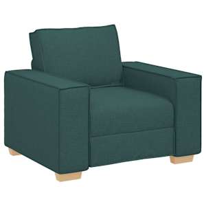 Pohovka 3 pcs Tmavě zelená 220 x 80 x 84 cm Lněná směs - obrázek 4