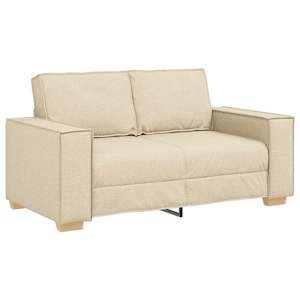 Pohovka 3 pcs Krémová 220 x 80 x 84 cm Lněná směs - obrázek 5