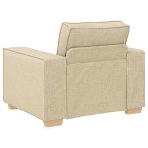 Pohovka 3 pcs Krémová 220 x 80 x 84 cm Lněná směs - obrázek 7