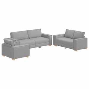 vidaXL Diivan 3 tk Pilvine hall Lina-segu kangas