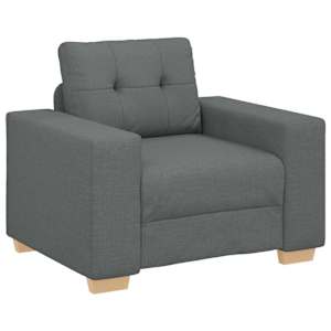 Pohovka 3 pcs Tmavě šedá 221 x 80 x 80 cm Lněná směs - obrázek 5