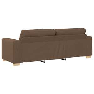 Pohovka 3 pcs Hnědá 221 x 80 x 80 cm Lněná směs - obrázek 7