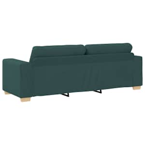 Pohovka 3 pcs Tmavě zelená 221 x 80 x 80 cm Lněná směs - obrázek 9