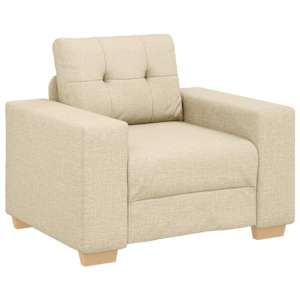 Pohovka 3 pcs Krémová 221 x 80 x 80 cm Lněná směs - obrázek 4