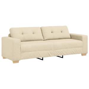 Pohovka 3 pcs Krémová 221 x 80 x 80 cm Lněná směs - obrázek 5