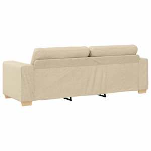 Pohovka 3 pcs Krémová 221 x 80 x 80 cm Lněná směs - obrázek 9