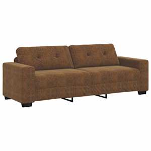 Pohovka 3 pcs Hnědá 221 x 80 x 80 cm Lněná směs - obrázek 6