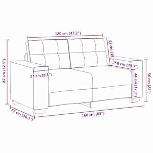 Pohovka 3 pcs Hnědá 221 x 80 x 80 cm Lněná směs - obrázek 14