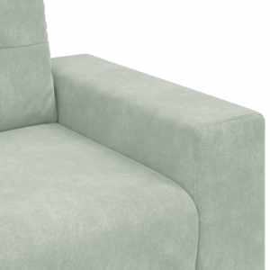 Set pohovek 3 pcs Světle šedá 221 x 80 x 80 cm samet - obrázek 10