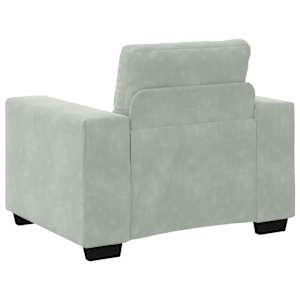 Set pohovek 3 pcs Světle šedá 221 x 80 x 80 cm samet - obrázek 7