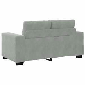 Set pohovek 3 pcs Světle šedá 221 x 80 x 80 cm samet - obrázek 8