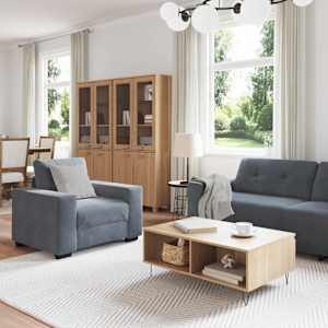 Set pohovek 3 pcs Tmavě šedá 221 x 80 x 80 cm samet - obrázek 3