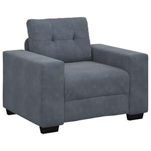 Set pohovek 3 pcs Tmavě šedá 221 x 80 x 80 cm samet - obrázek 4